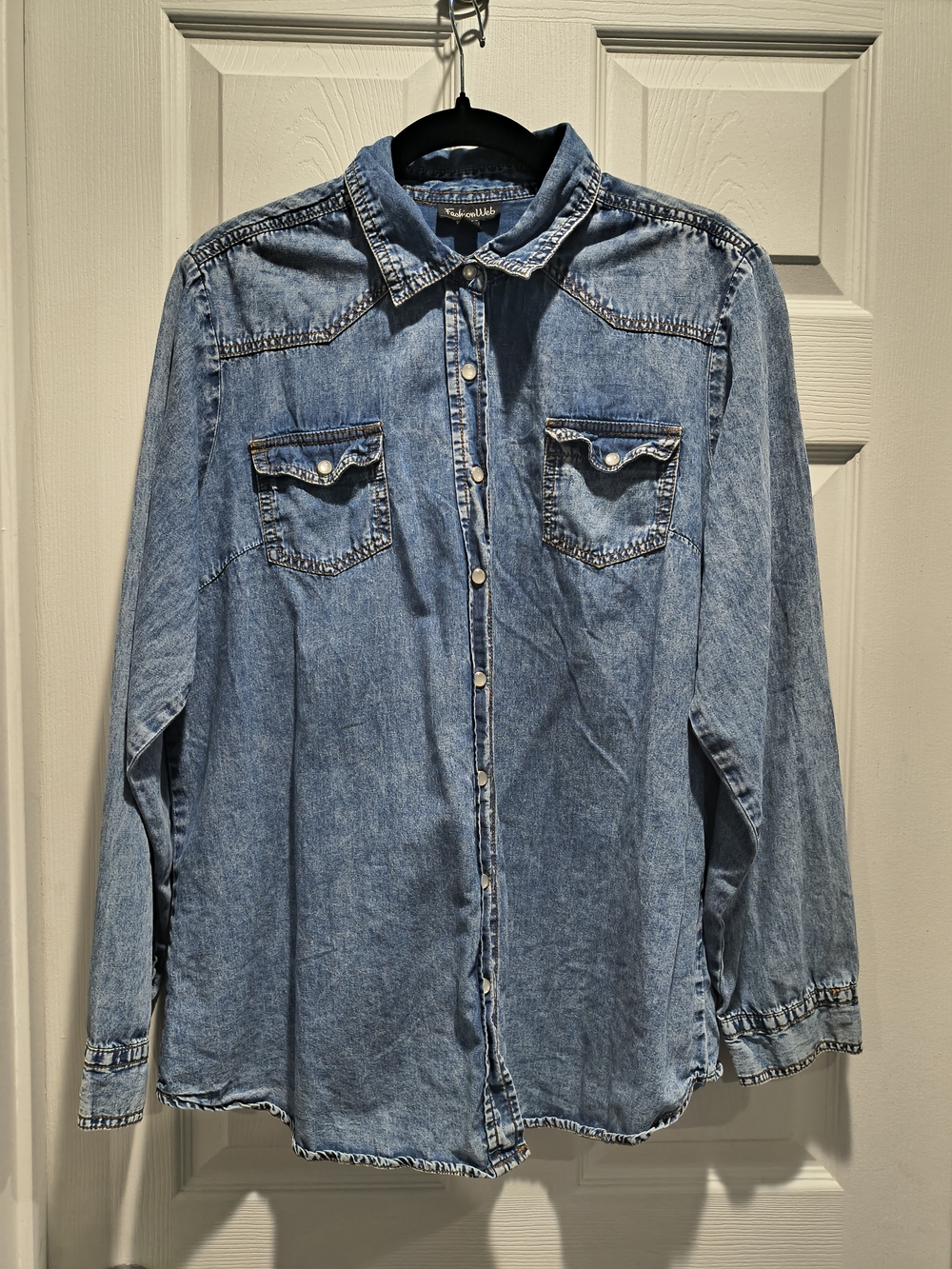 Classic Light Blue Denim Shirt - Fashion Web